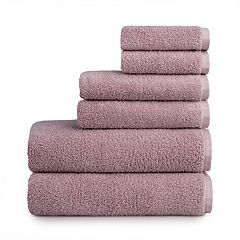 6pc Signature Solid Bath Towel Set Dark Brown - Cassadecor