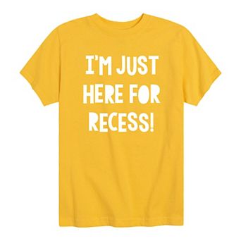 Boys 8-20 "I'm Just Here For Recess" Graphic Tee