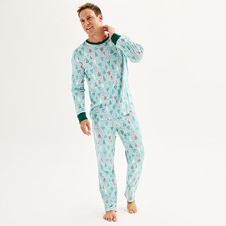 LC Lauren Conrad Jammies For Your Families Aqua Winter Tree