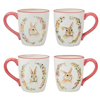 Certified International Easter Garden 4 pc Mug Set