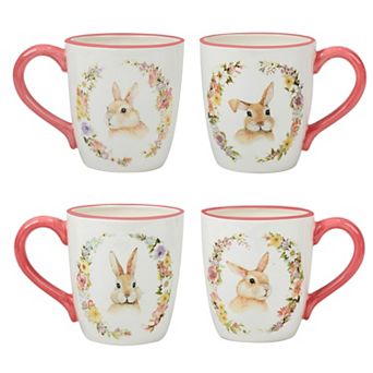 Certified International Easter Garden 4 pc Mug Set