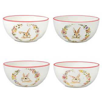 Certified International Easter Garden 4 pc Ice Cream Bowl Set