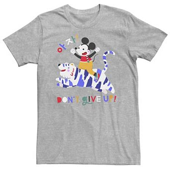 Big & Tall Disney Mickey Mouse And Tiger Don't Give Up! Tee