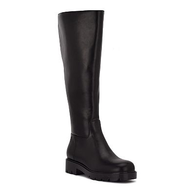 Nine West Women's Kellan Fabric Winter Boot – Sleek Knee-High Suede Boots With Heel & Zipper
