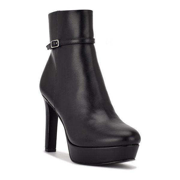 Nine West Gripe Womens High Heel Ankle Boots - Black (10)