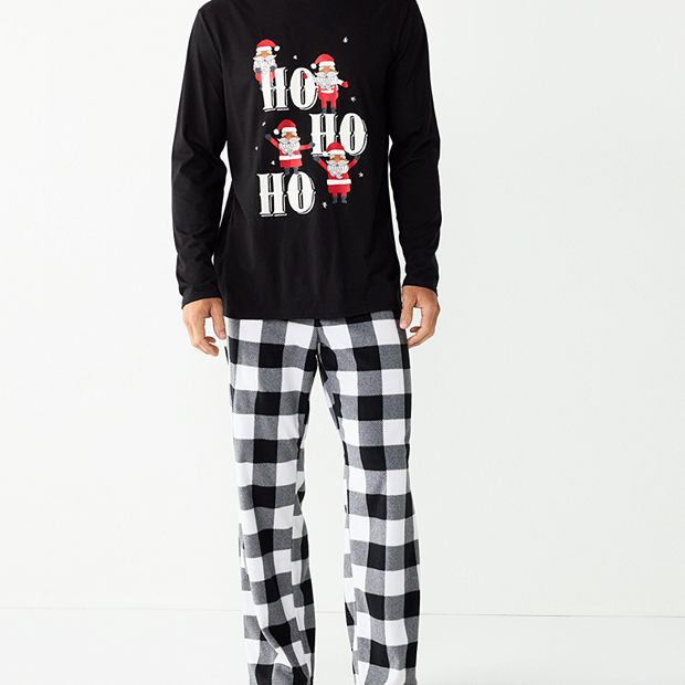 Men's Mono Check Family Christmas Pyjama Set