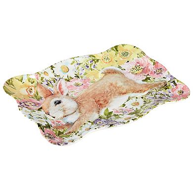 Certified International Easter Garden Rectangle Tray