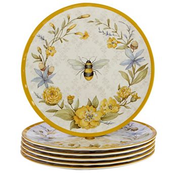 Certified International Bee Sweet 6 pc Dinner Plate Set