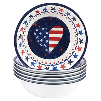 Certified International Stars & Stripes 6 pc All Purpose Bowl Set