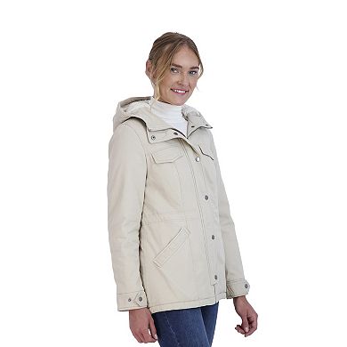 Juniors' Sebby Sherpa-Lined Twill Anorak Jacket