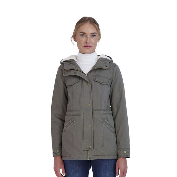 Juniors' Sebby Sherpa-Lined Twill Anorak Jacket