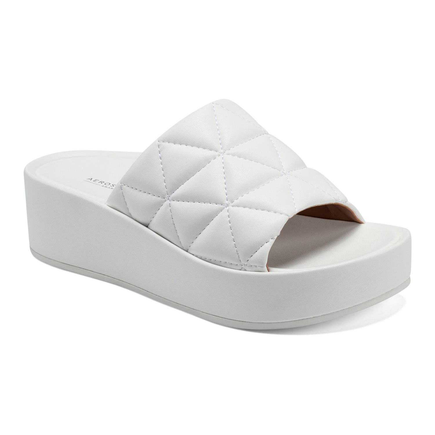 white platform slides