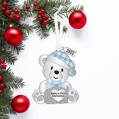 Blue Bear Baby's First Christmas Ornament