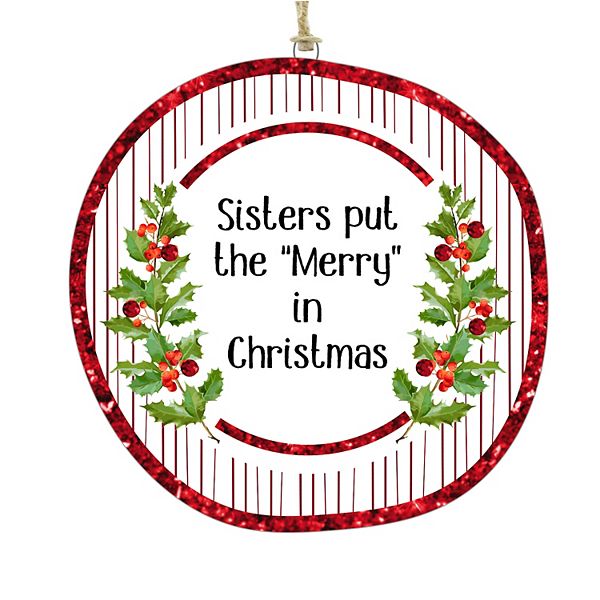 sisters-merry-christmas-ornament