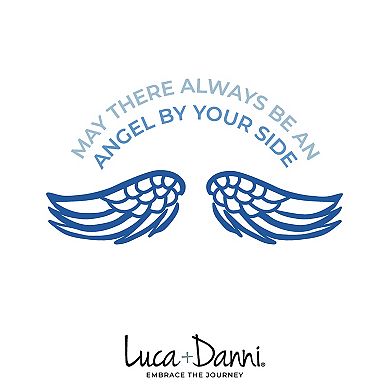 Luca + Danni Crystal Angel Wing Heart Bangle Bracelet