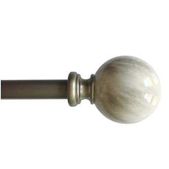Popular Bath 2 pc Makrana Marble Window Curtain Rod