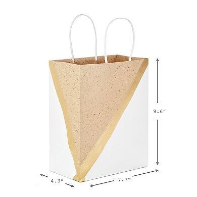 Hallmark 8-Count 9-in. Medium White & Kraft Paper Gift Bags