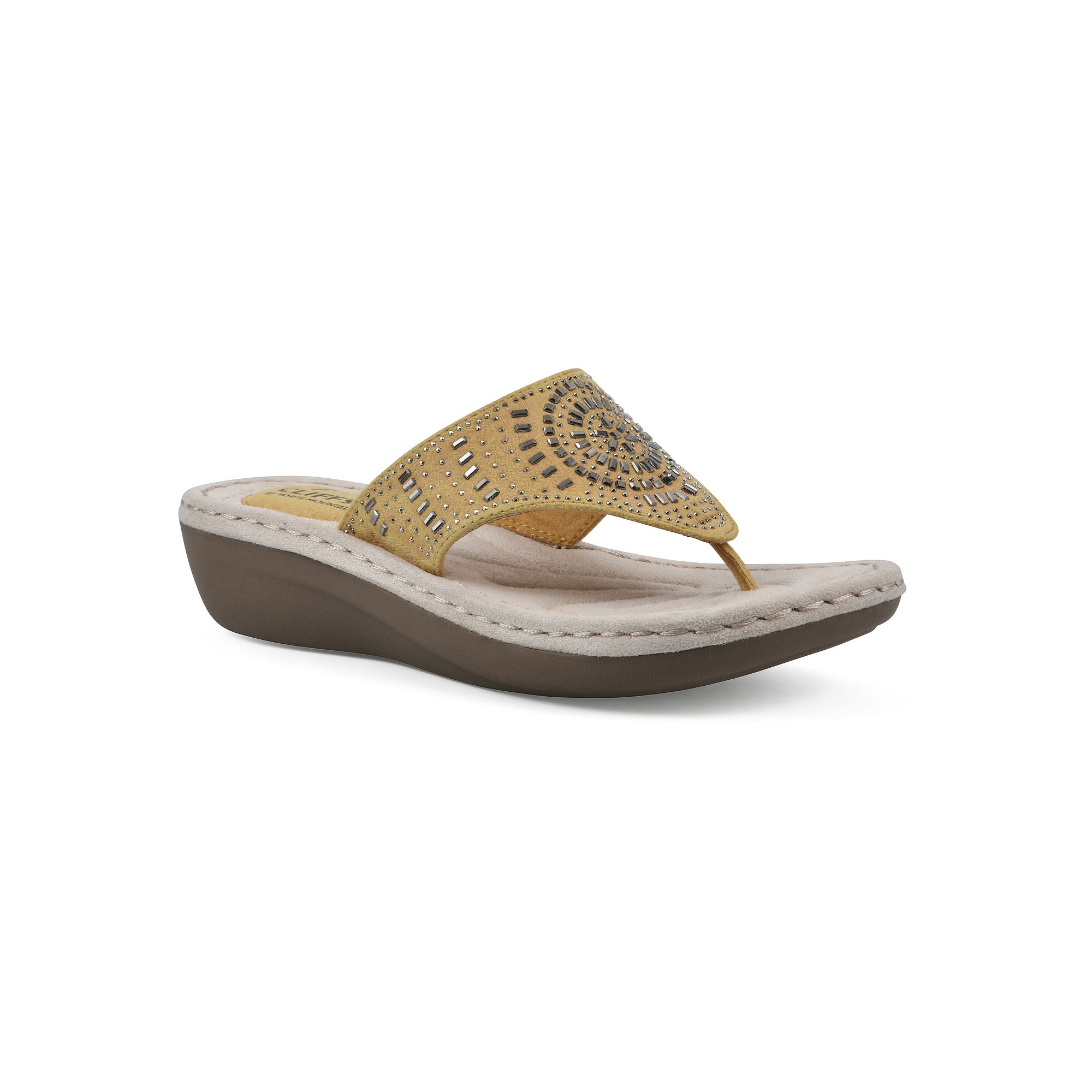 Cliffs By White Mountain Cienna Womens Thong Sandals, Size: 7.5 Wide, Mari