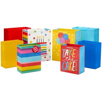 Hallmark Gift Bags Assortment—Birthday, Stripes, Solids