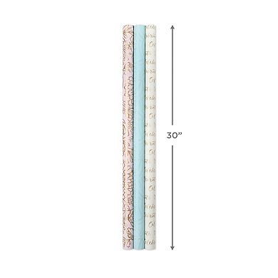 Hallmark 3-Pack Pastel Reversible Wrapping Paper