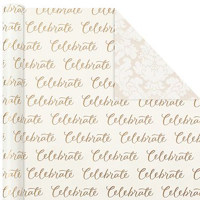 Hallmark 3-Pack Pastel Reversible Wrapping Paper