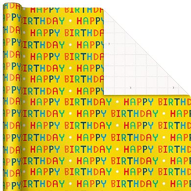 Hallmark Kid's Birthday Wrapping Paper with Gridlines
