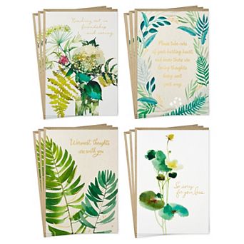 Hallmark 12-Count Watercolor Greenery Sympathy Cards Assortment
