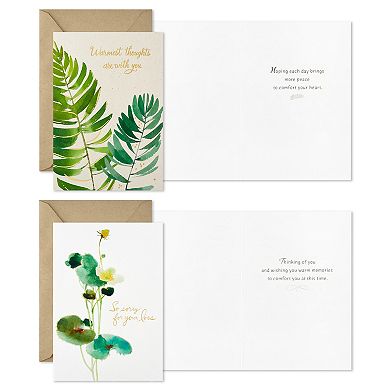 Hallmark 12-Count Watercolor Greenery Sympathy Cards Assortment