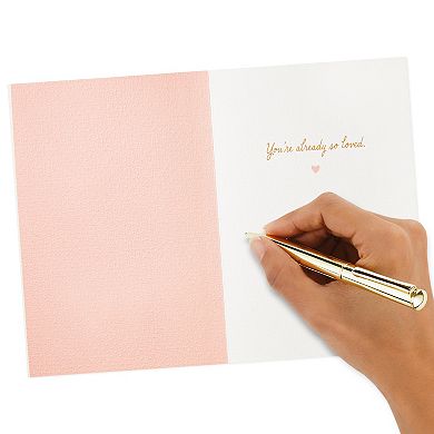 Hallmark Signature Balloon Baby Shower Card for Baby Girl