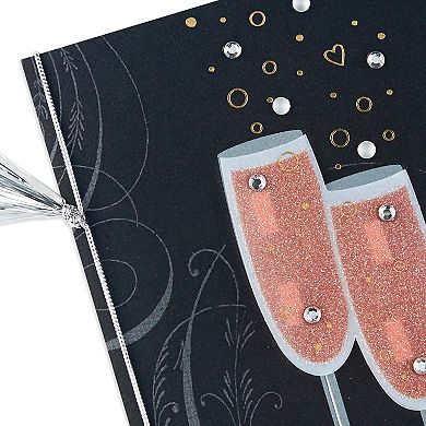 Hallmark "Here's To Love" Champagne Flutes Congratulations Card