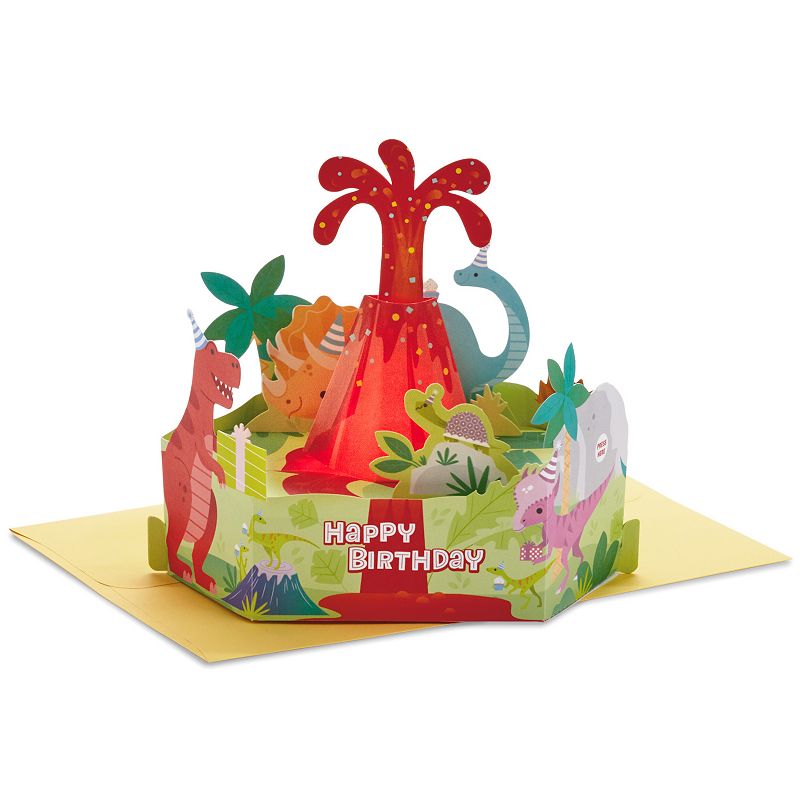 UPC 726528402279 product image for Hallmark Paper Wonder Dinosaur Volcano Pop-Up Birthday Greeting Card with Sound, | upcitemdb.com