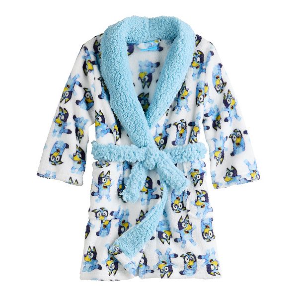 Toddler Bluey "Jumping Bluey" Plush Bath Robe