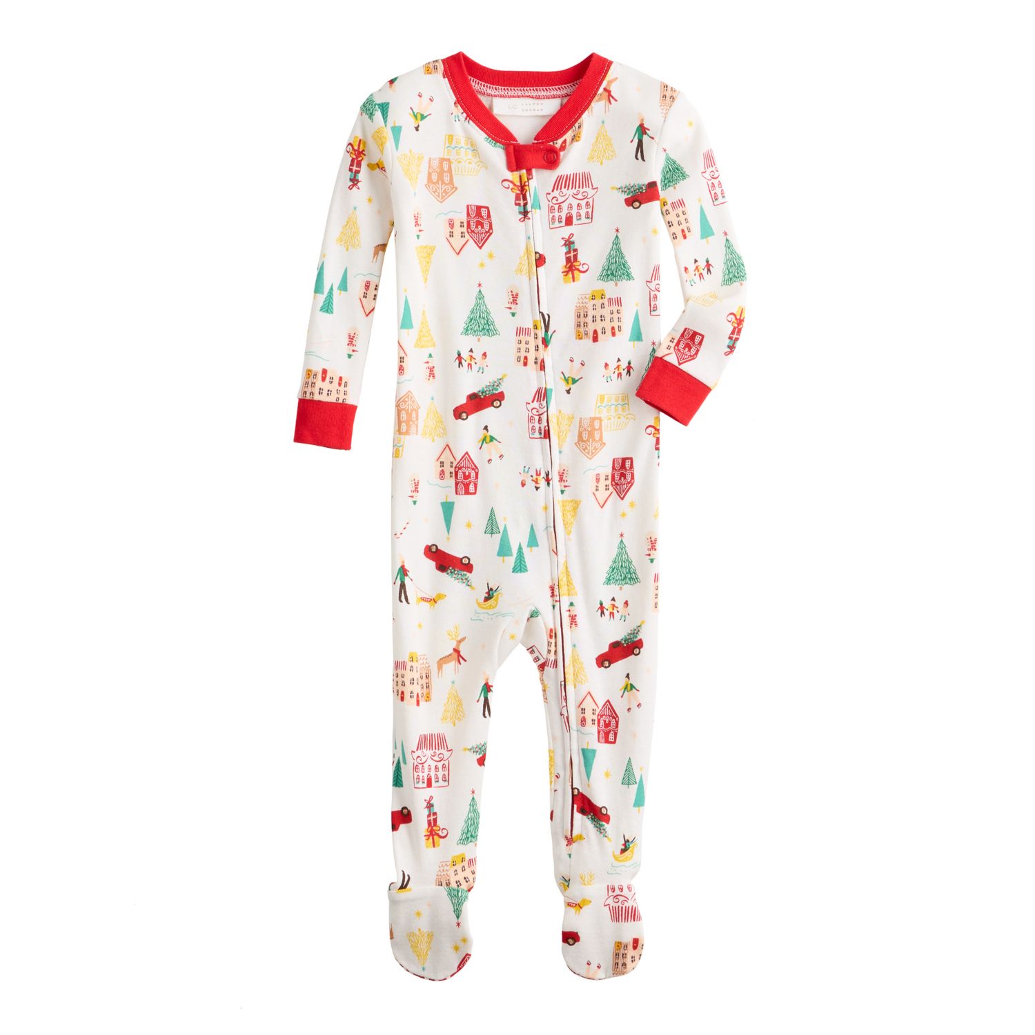 Baby LC Lauren Conrad Jammies For Your Families Holiday Village Footed   5624309