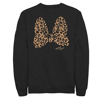 Big & Tall Disney Minnie Mouse Leopard Print Bow Sweatshirt