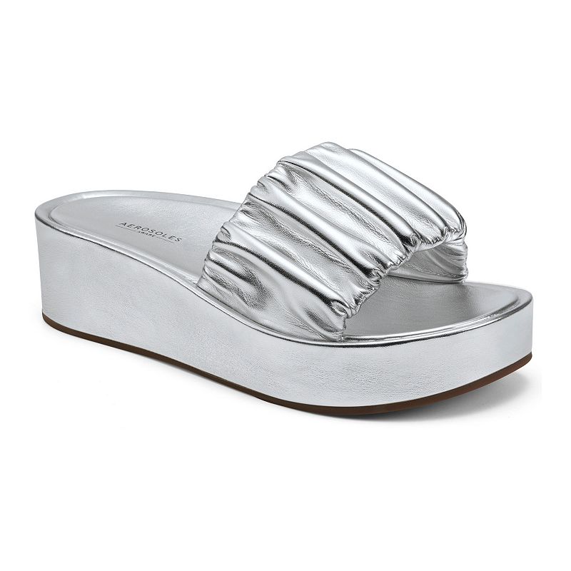 19688701 Aerosoles Dada Womens Wedge Sandals, Size: 7, Grey sku 19688701