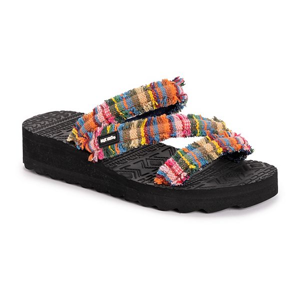 Muk Luks Womens Wave Riptide Slides Sandals Multicolor Stripe Slip On 7 New Schoenen Jongensschoenen Sandalen 