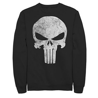 Big & Tall Marvel Distressed Skull Punisher Logo Sweatshirt