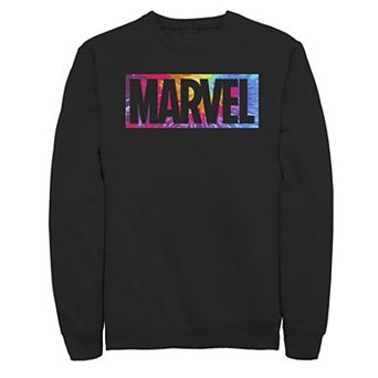 Big & Tall Marvel Tie Dye Box Logo Typo Sweatshirt
