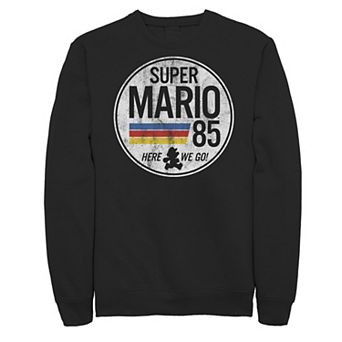 Big & Tall Nintendo Super Mario 85 Here We Go! Distressed Logo Sweatshirt