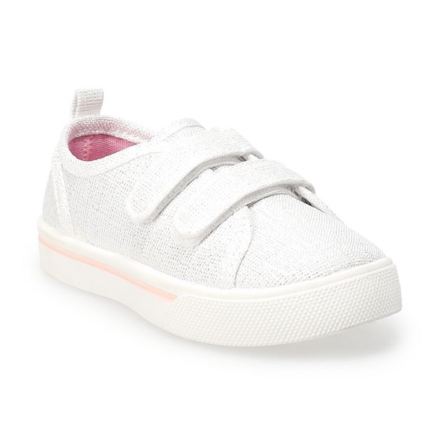 Tommy Hilfiger Toddler Girls Pink Sneakers Shoes Hook & Loop Size