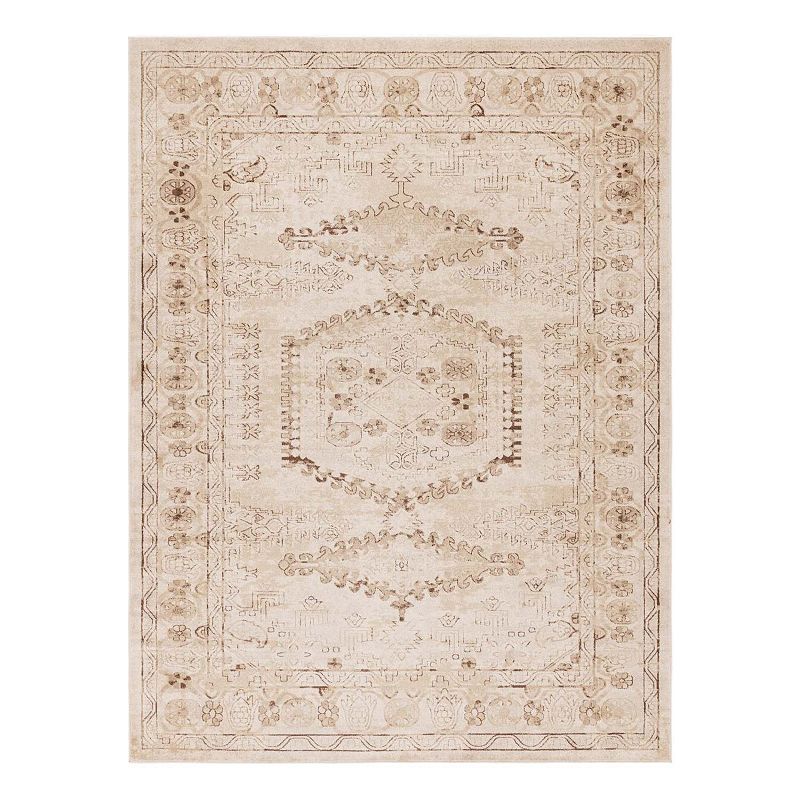 Unique Loom Larissa Utopia Rug, Beig/Green, 8Ft Rnd