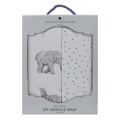 Living Textiles Savanna Babies 2-Pack Jersey Swaddles