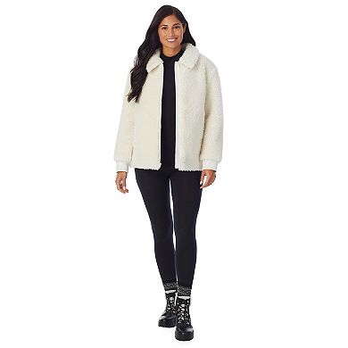 Women's Cuddl Duds Sherpa Bomber Jacket