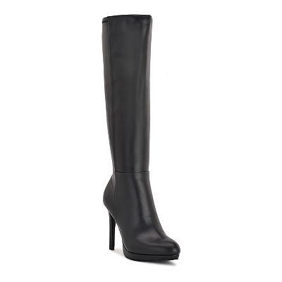 Nine west black knee high boots best sale