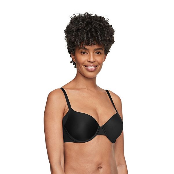 Warners No Side Effects® Seamless Underarm-Smoothing Comfort Underwire Lightly Lined T-Shirt Bra RA3061A - Black (36 B)