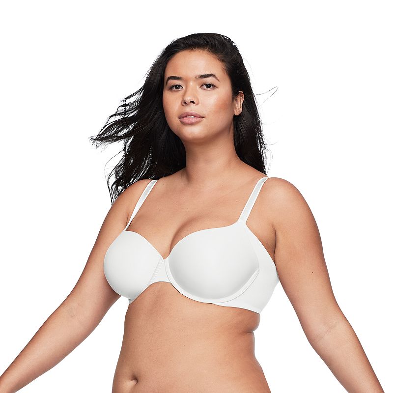 Warners No Side Effects® Seamless Underarm-Smoothing Comfort Underwire Lightly Lined T-Shirt Bra RA3061A, Women's, Size: 42 C, Classic White