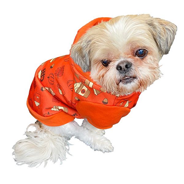 Woof Fall Pattern Dog Hoodie