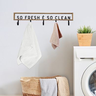 Sonoma Goods For Life So Fresh & So Clean 5-hook Wall Decor