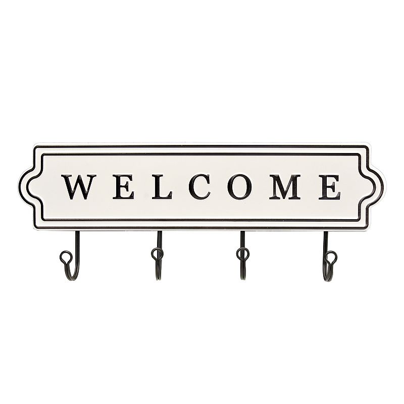 Sonoma Goods For Life Welcome 4-hook Wall Decor, White