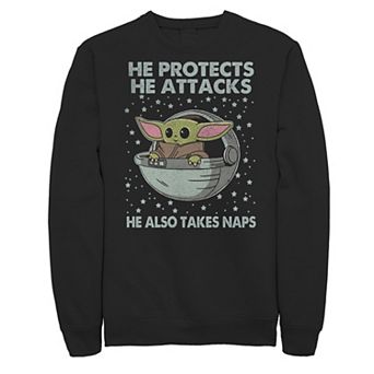 Big & Tall Star Wars The Mandalorian The Child He Also Takes Naps Sweatshirt